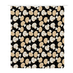 Champignon Mushroom Pattern Print Polyester Shower Curtain