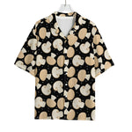 Champignon Mushroom Pattern Print Rayon Hawaiian Shirt