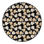 Champignon Mushroom Pattern Print Round Floor Mat