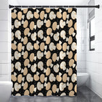 Champignon Mushroom Pattern Print Shower Curtain