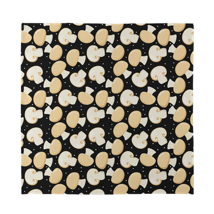 Champignon Mushroom Pattern Print Silk Bandana