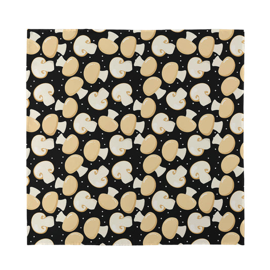 Champignon Mushroom Pattern Print Silk Bandana