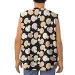 Champignon Mushroom Pattern Print Sleeveless Baseball Jersey