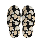 Champignon Mushroom Pattern Print Slippers