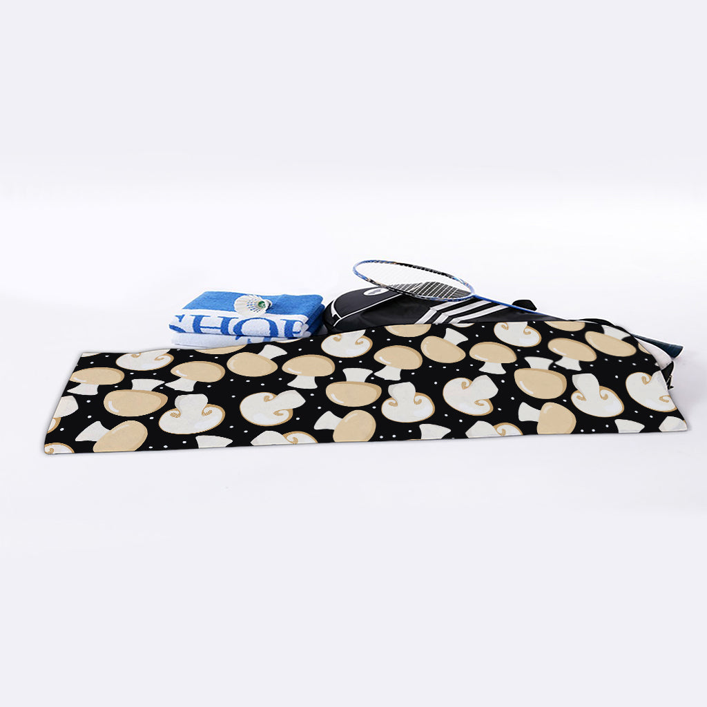 Champignon Mushroom Pattern Print Sports Towel