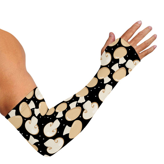 Champignon Mushroom Pattern Print Sun Protection Arm Sleeves
