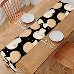 Champignon Mushroom Pattern Print Table Runner