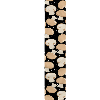 Champignon Mushroom Pattern Print Table Runner
