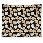 Champignon Mushroom Pattern Print Tapestry