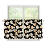 Champignon Mushroom Pattern Print Tier Curtains