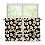 Champignon Mushroom Pattern Print Tier Curtains