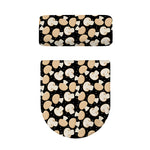 Champignon Mushroom Pattern Print Toilet Lid And Tank Cover Set