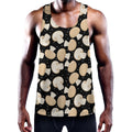 Champignon Mushroom Pattern Print Men's Workout Tank Top