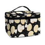 Champignon Mushroom Pattern Print Travel Makeup Bag