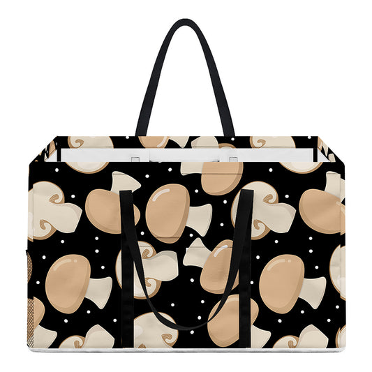 Champignon Mushroom Pattern Print Utility Tote Bag