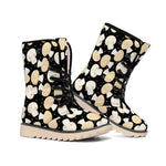 Champignon Mushroom Pattern Print Winter Boots