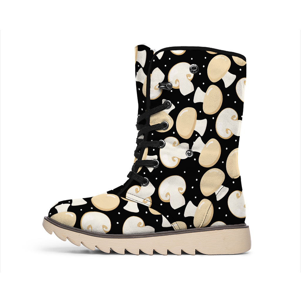 Champignon Mushroom Pattern Print Winter Boots