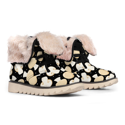 Champignon Mushroom Pattern Print Winter Boots