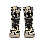 Champignon Mushroom Pattern Print Winter Boots