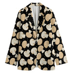 Champignon Mushroom Pattern Print Women's Blazer