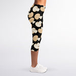 Champignon Mushroom Pattern Print Women's Capri Leggings