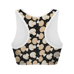 Champignon Mushroom Pattern Print Women's Sports Bra