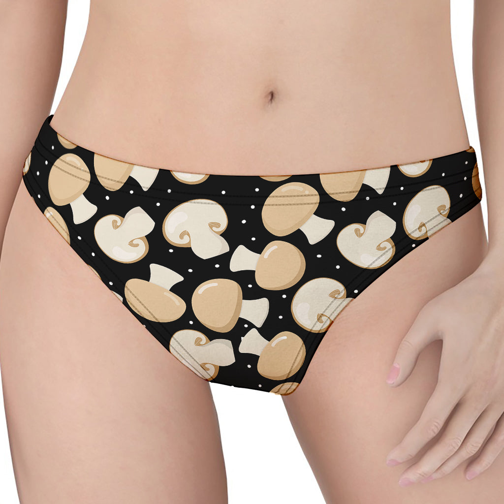 Champignon Mushroom Pattern Print Women's Thong