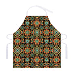 Chaotic Boho Floral Pattern Print Adjustable Apron
