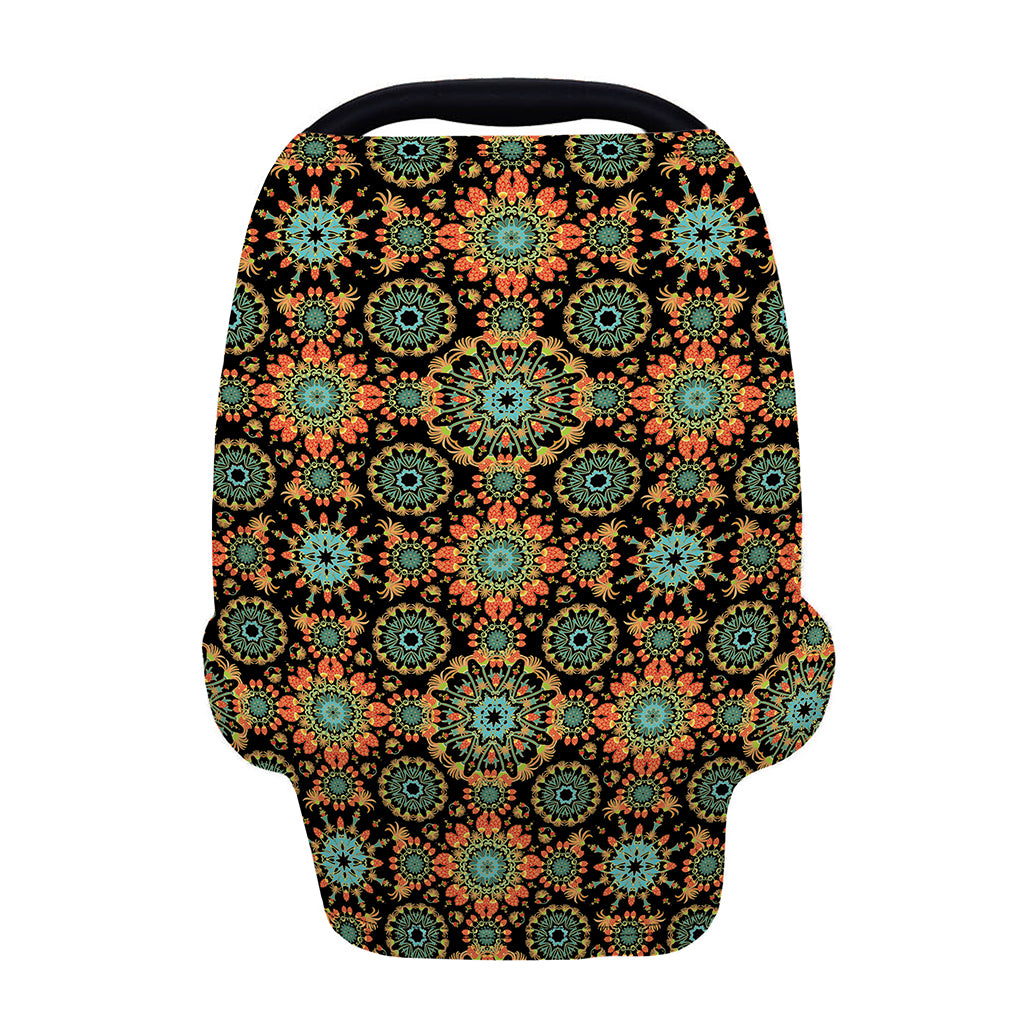 Chaotic Boho Floral Pattern Print Baby Seat Cover