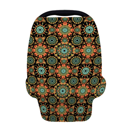 Chaotic Boho Floral Pattern Print Baby Seat Cover