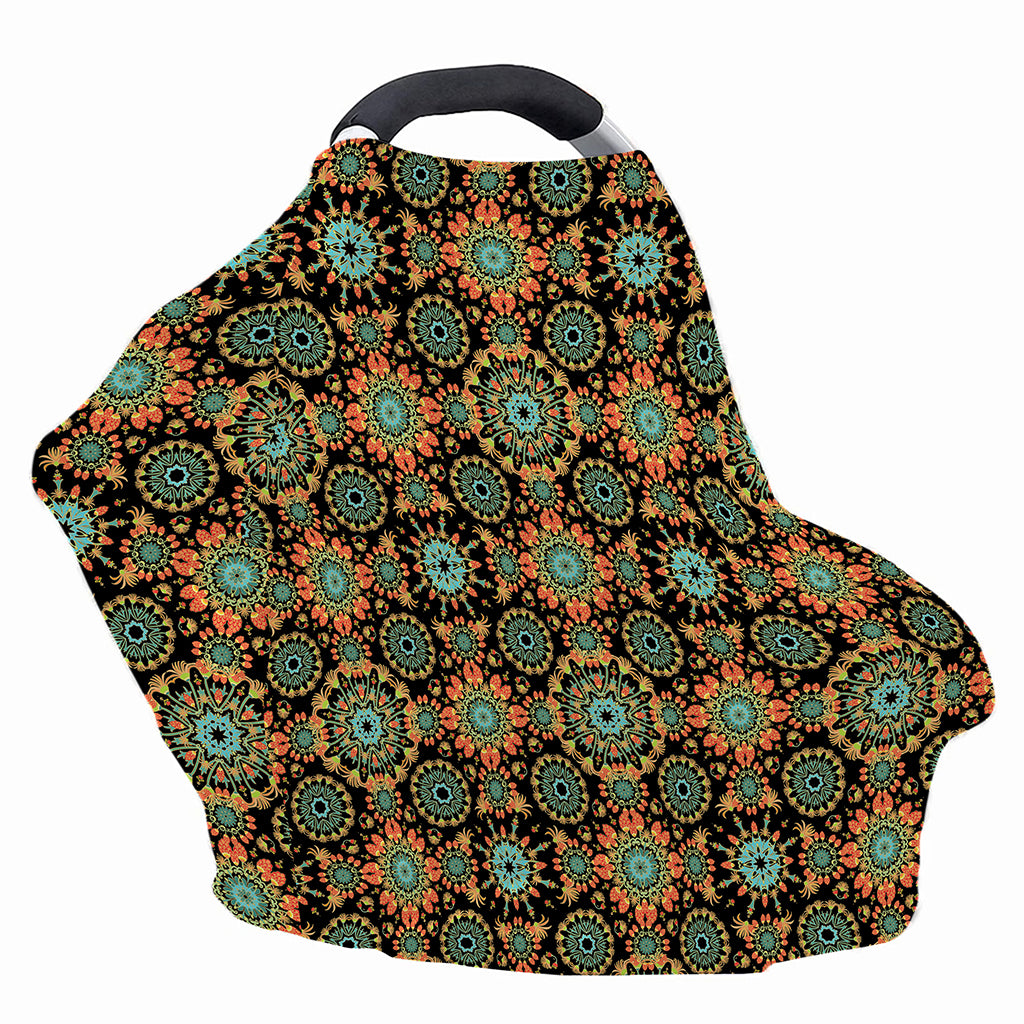 Chaotic Boho Floral Pattern Print Baby Seat Cover