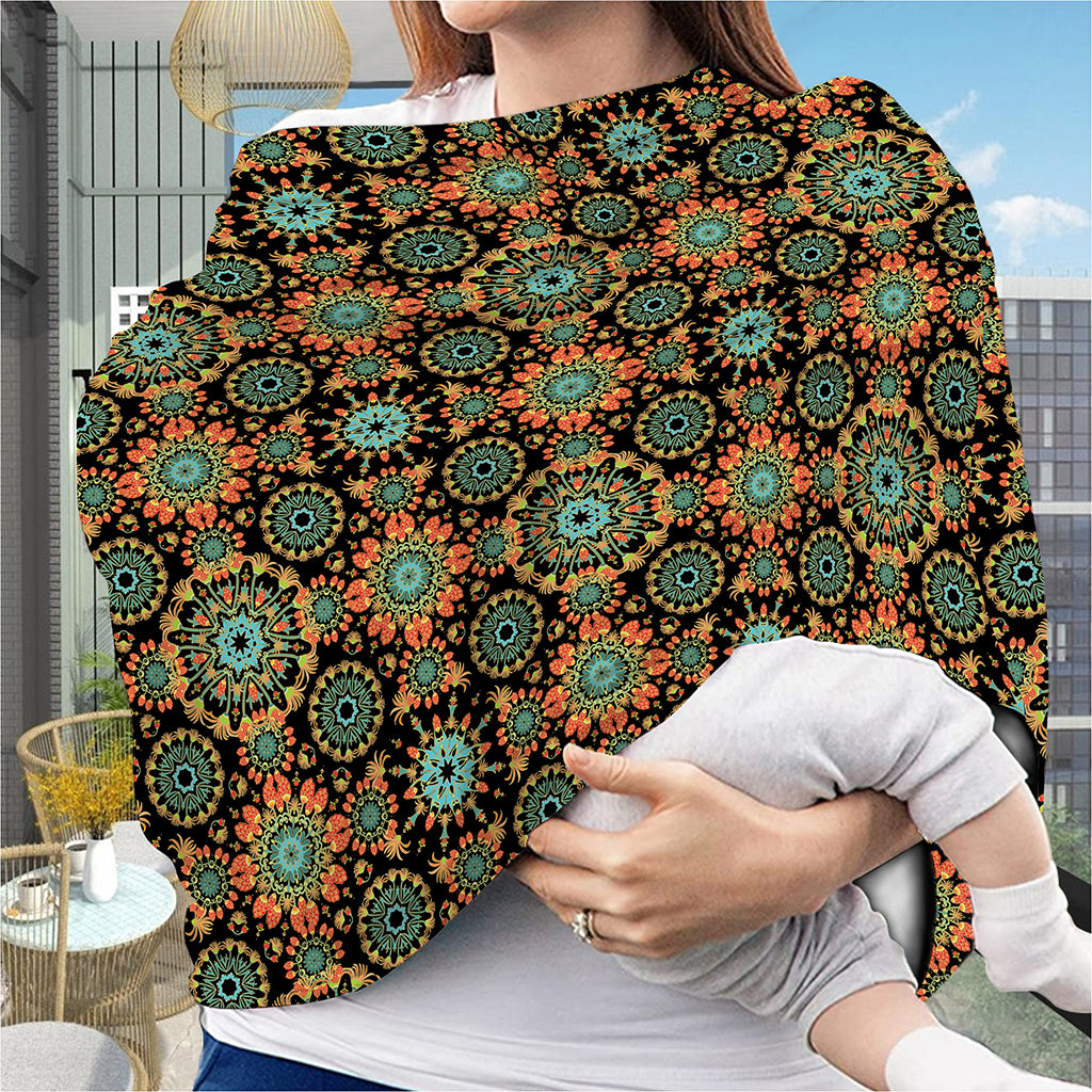 Chaotic Boho Floral Pattern Print Baby Seat Cover