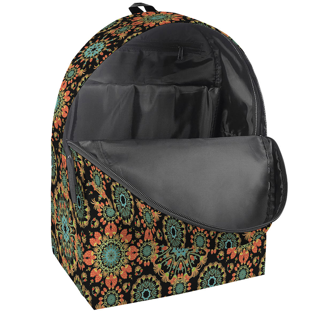 Chaotic Boho Floral Pattern Print Backpack