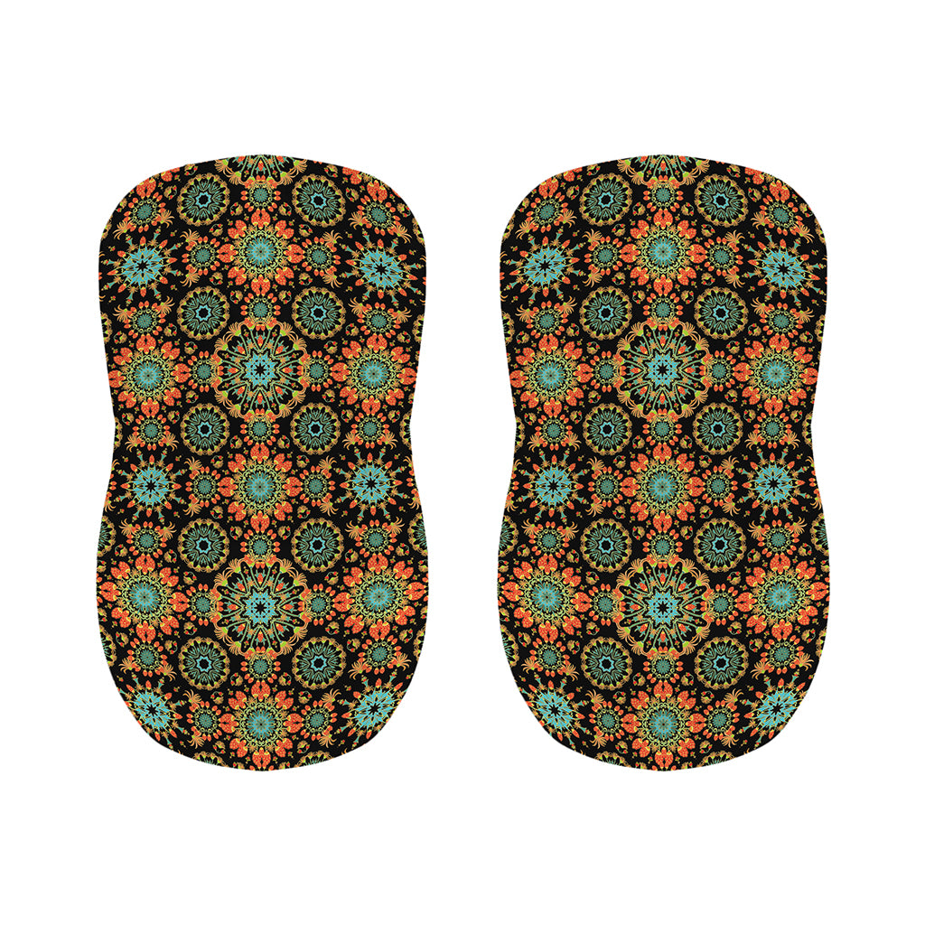 Chaotic Boho Floral Pattern Print Bar Stool Covers