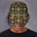 Chaotic Boho Floral Pattern Print Baseball Cap