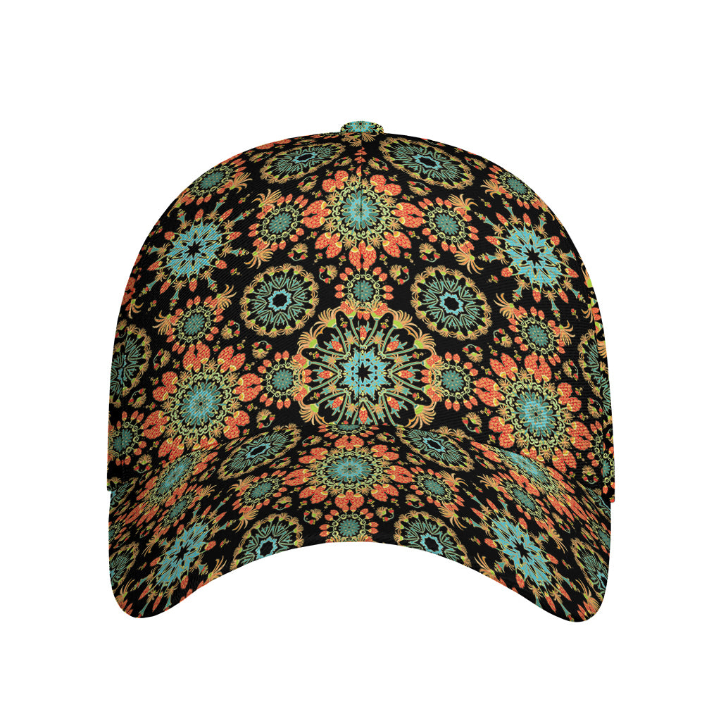 Chaotic Boho Floral Pattern Print Baseball Cap