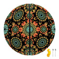 Chaotic Boho Floral Pattern Print Basketball