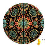 Chaotic Boho Floral Pattern Print Basketball