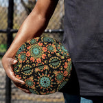 Chaotic Boho Floral Pattern Print Basketball