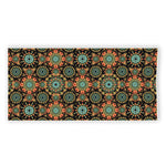 Chaotic Boho Floral Pattern Print Beach Towel