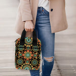 Chaotic Boho Floral Pattern Print Bible Tote Bag