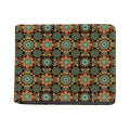 Chaotic Boho Floral Pattern Print Bifold Wallet