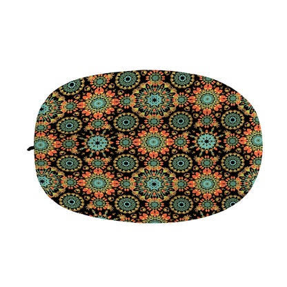 Chaotic Boho Floral Pattern Print Car Side Mirror Covers