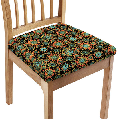 Chaotic Boho Floral Pattern Print Chair Cushion Cover