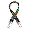 Chaotic Boho Floral Pattern Print Dog Seat Belt