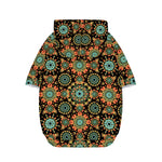 Chaotic Boho Floral Pattern Print Dog Zip Up Hoodie