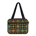 Chaotic Boho Floral Pattern Print Double Strap Bible Bag