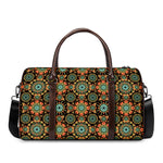 Chaotic Boho Floral Pattern Print Duffle Bag