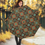 Chaotic Boho Floral Pattern Print Foldable Umbrella