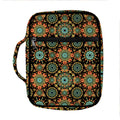 Chaotic Boho Floral Pattern Print Front Pocket Bible Bag